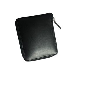 Black Leather Bi-fold Wallet